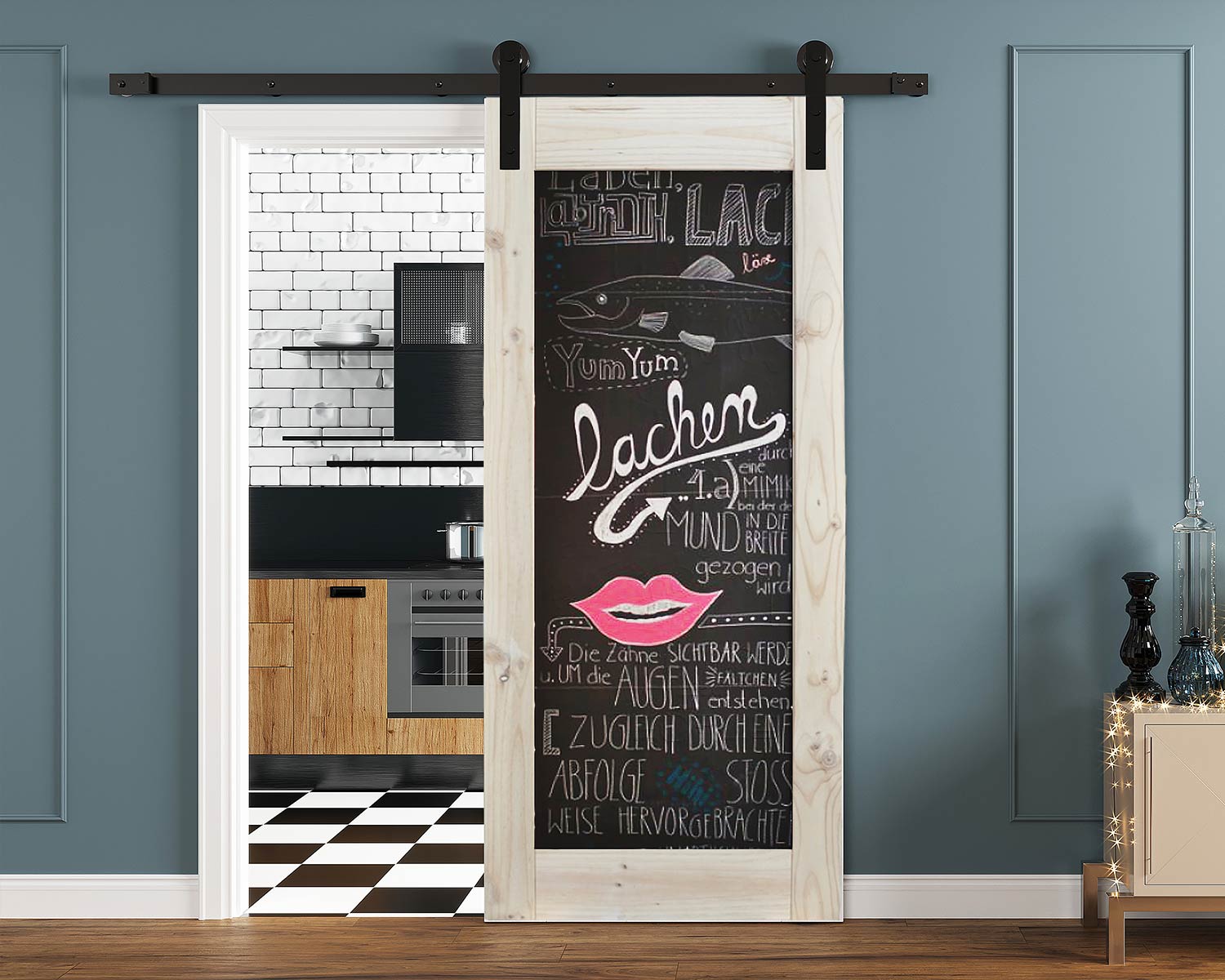 Barn Door Kits-Black Iron