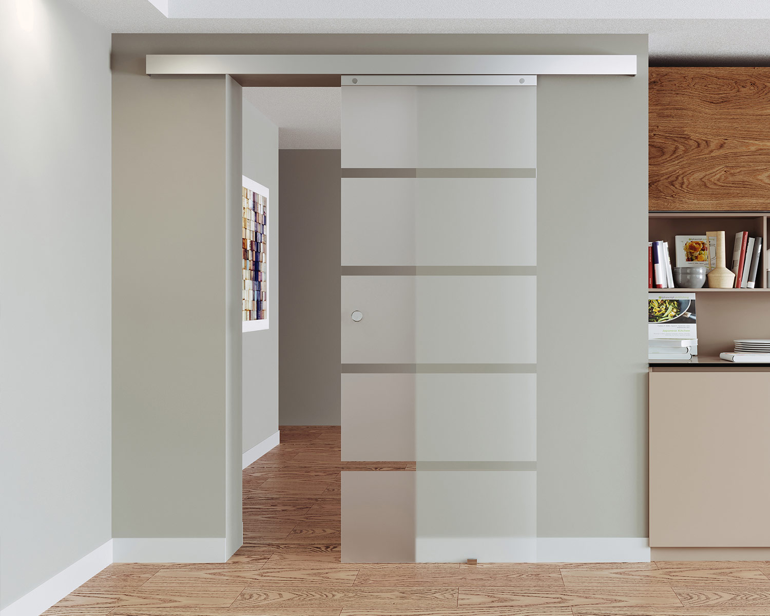 Barn Door Kits-Stainless steel, aluminum alloy